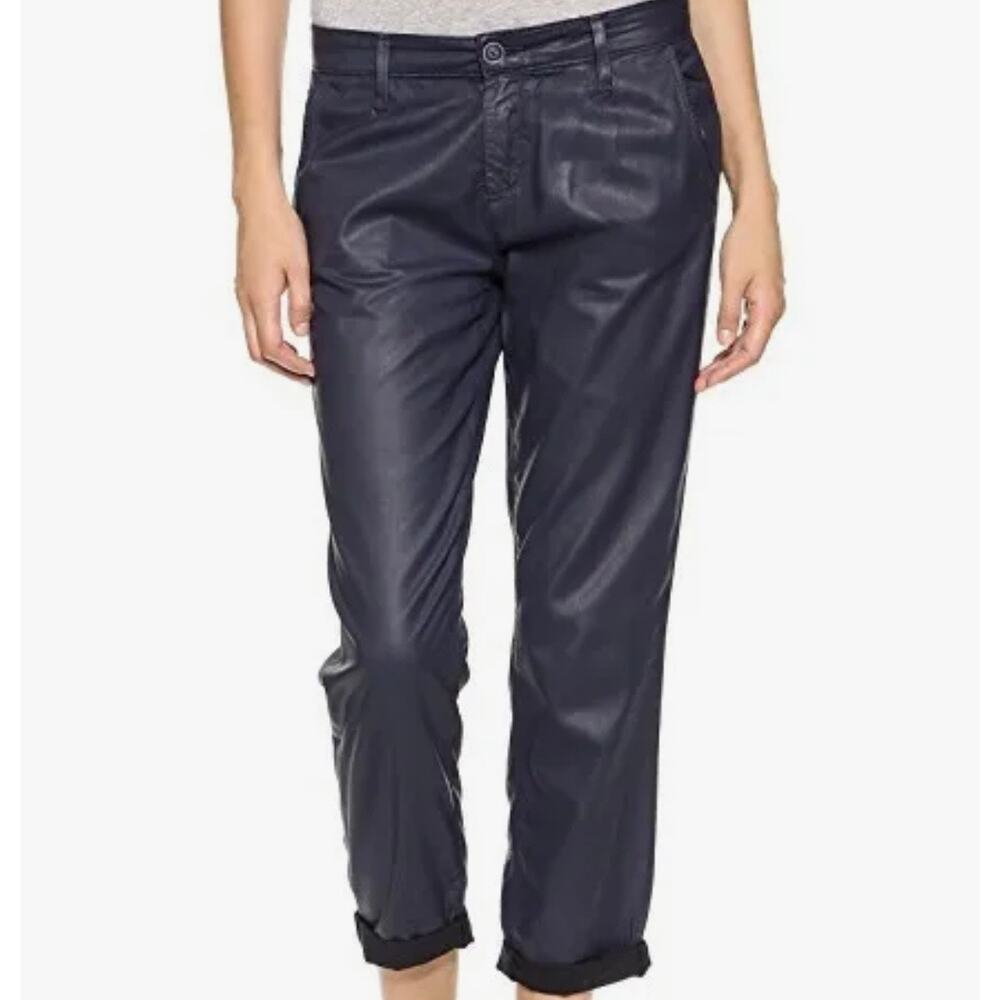 AG Adriano Goldschmied The Tristan Tailored Trouser Pant Coated Dark Navy 32